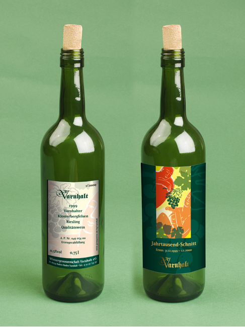 Weinetikett Jahrtausendschnitt